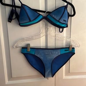 Blue Triangl Bikini! Top is S bottoms is Size XS. Never worn!